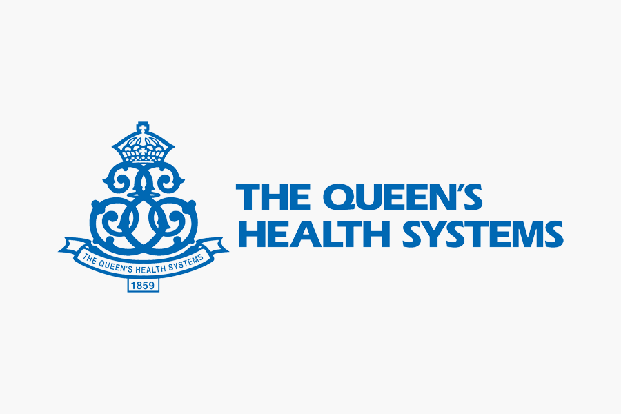 Queen's logo in blue