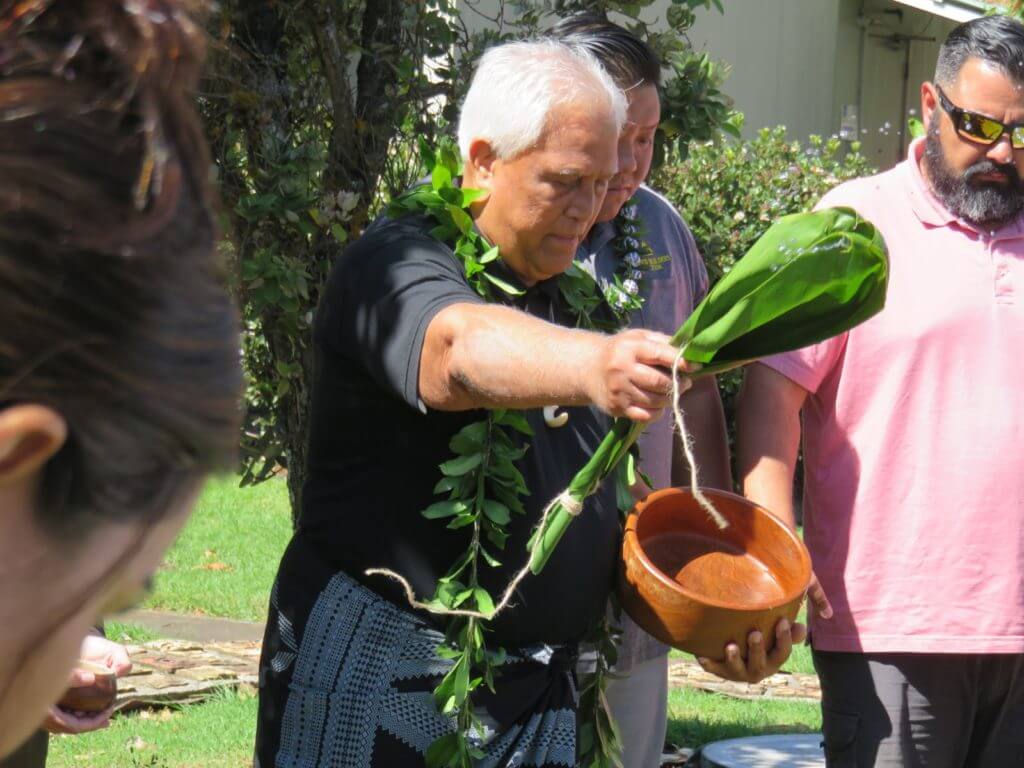 Man performing traditional blessing