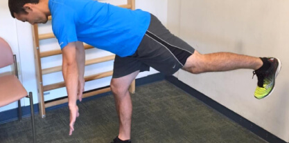 Man stretching