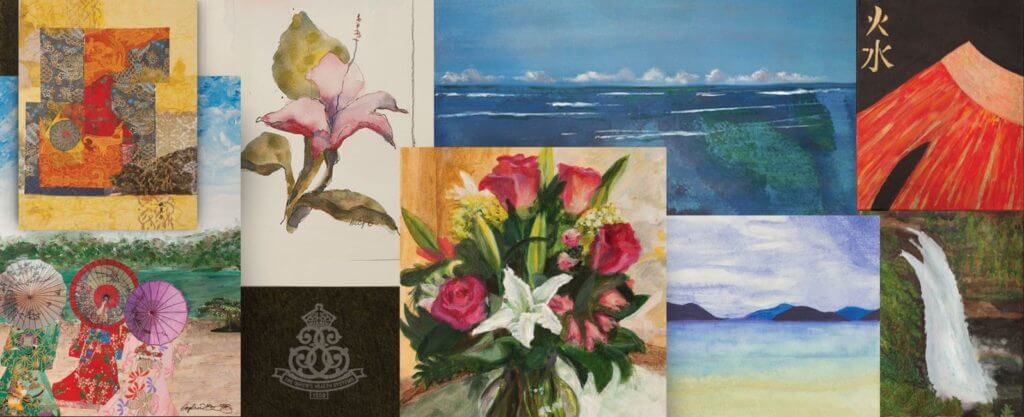 Art pieces made by cancer survivor's at Queen's Hospitals.