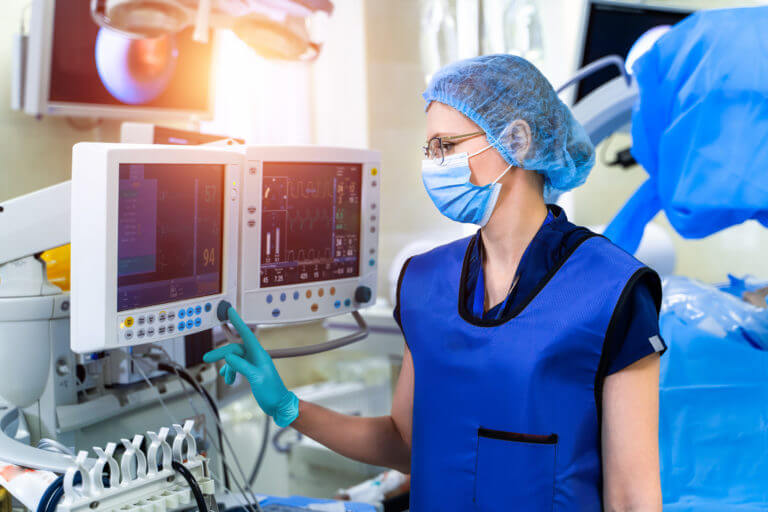Nurse in an operating room.
