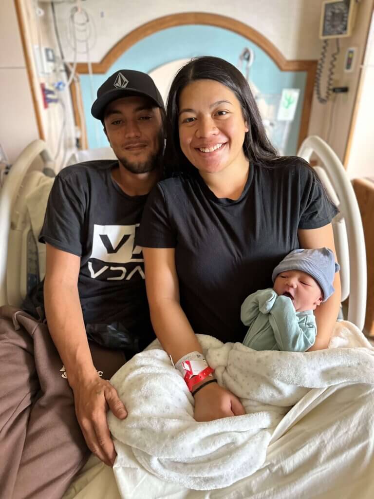 Family with newborn