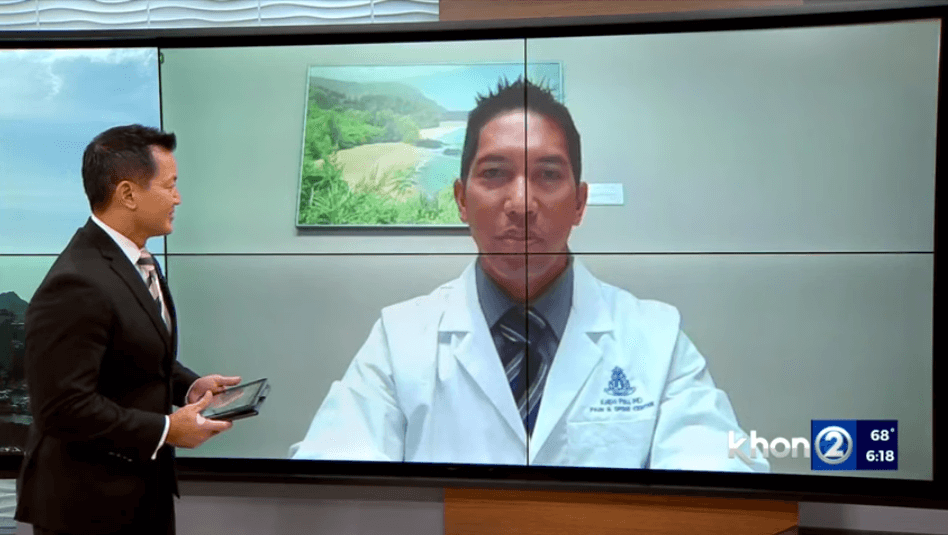 Dr. Kaipo Pau on the news